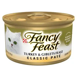 Purina Fancy Feast Classic Paté Gourmet Wet Cat Food Turkey & Giblets Feast - 3oz