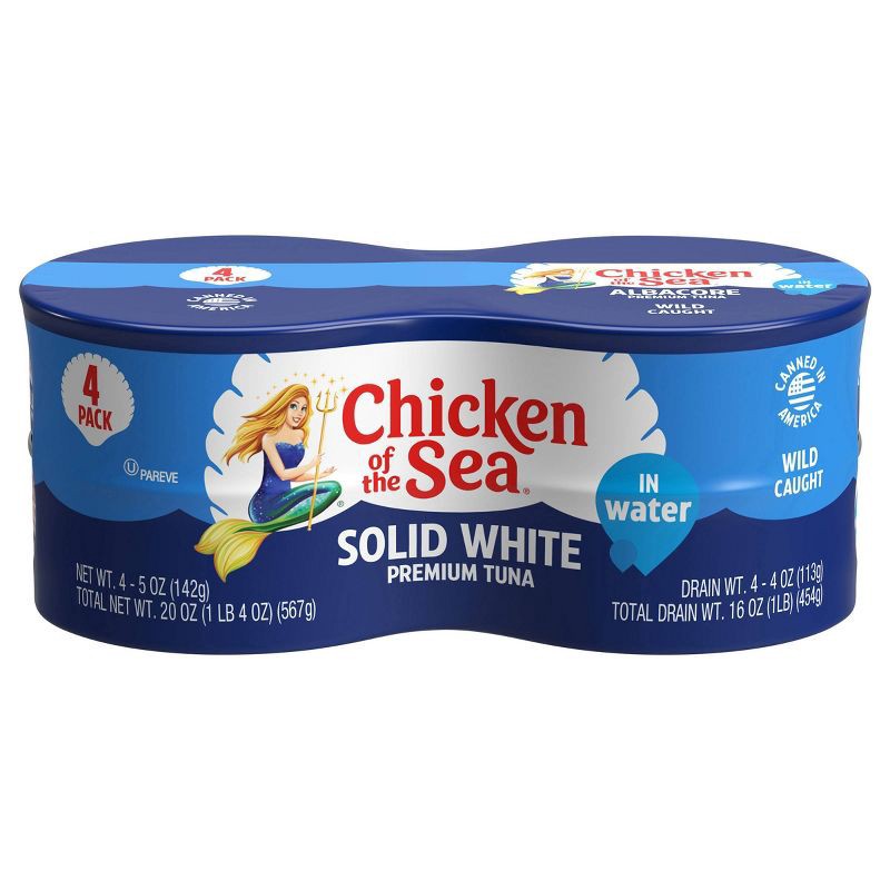 slide 1 of 2, Chicken of the Sea Solid White Albacore Tuna in Water - 5oz/4ct, 4 ct; 5 oz