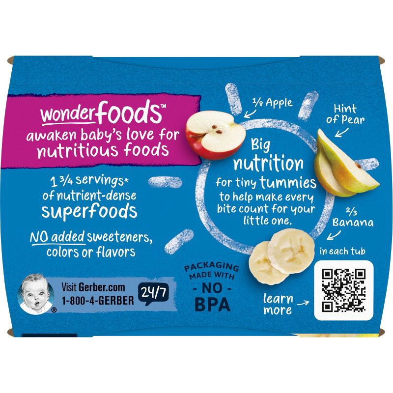 slide 5 of 5, Gerber Sitter 2nd Foods Banana Apple Pear Baby Meals - 2ct/8oz, 2 ct; 8 oz