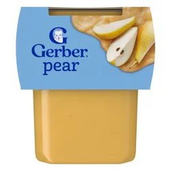 Gerber Non-GMO Baby Food Stage 2 Pear Puree Tub - 2ct/4oz Each