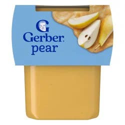 Gerber Non-GMO Baby Food Stage 2 Pear Puree Tub - 2ct/4oz Each