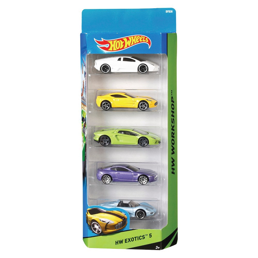 slide 5 of 9, Hot Wheels Diecast Cars - 5pk (Colors May Vary), 5 ct