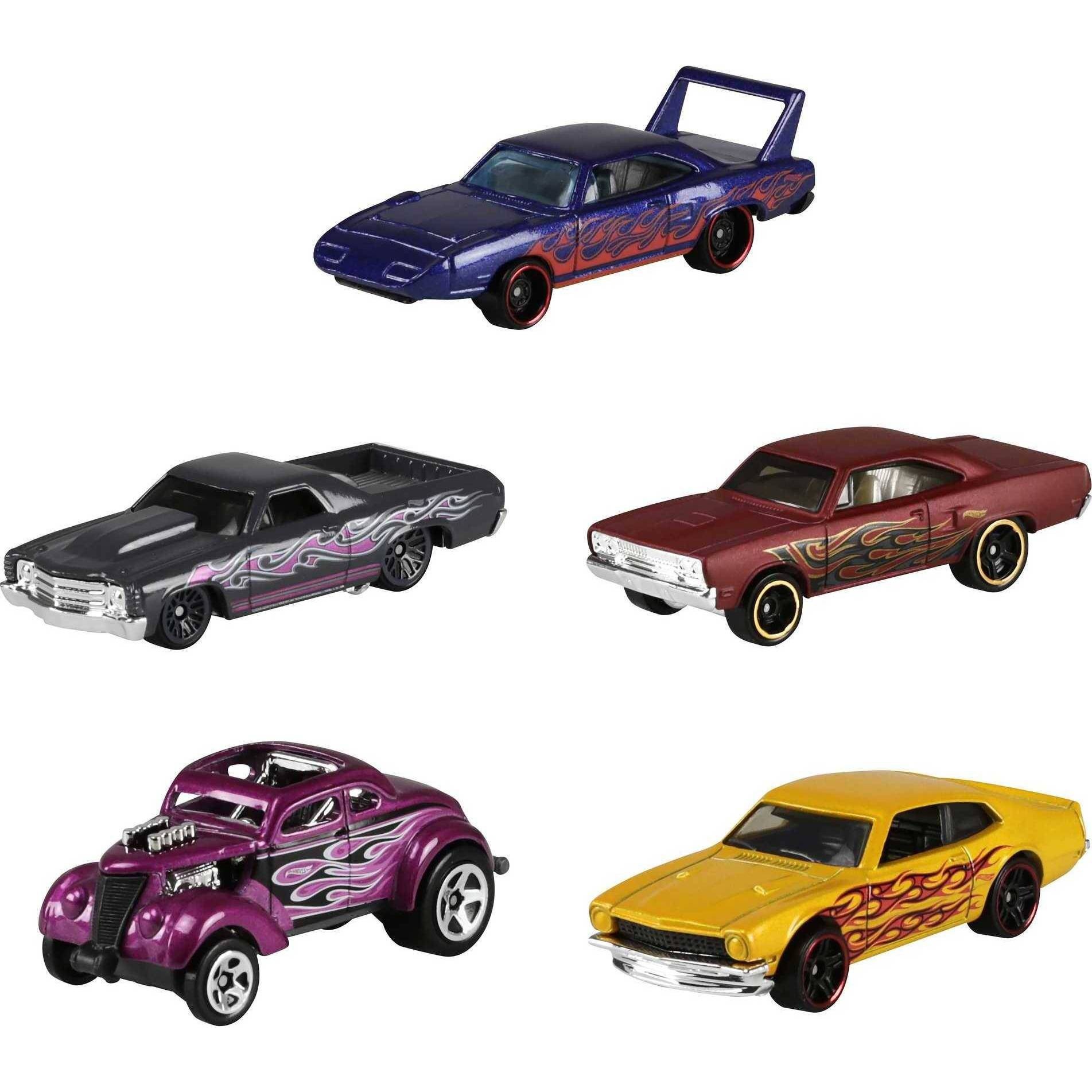 slide 1 of 4, Hot Wheels Diecast Cars - 5pk (Colors May Vary), 5 ct