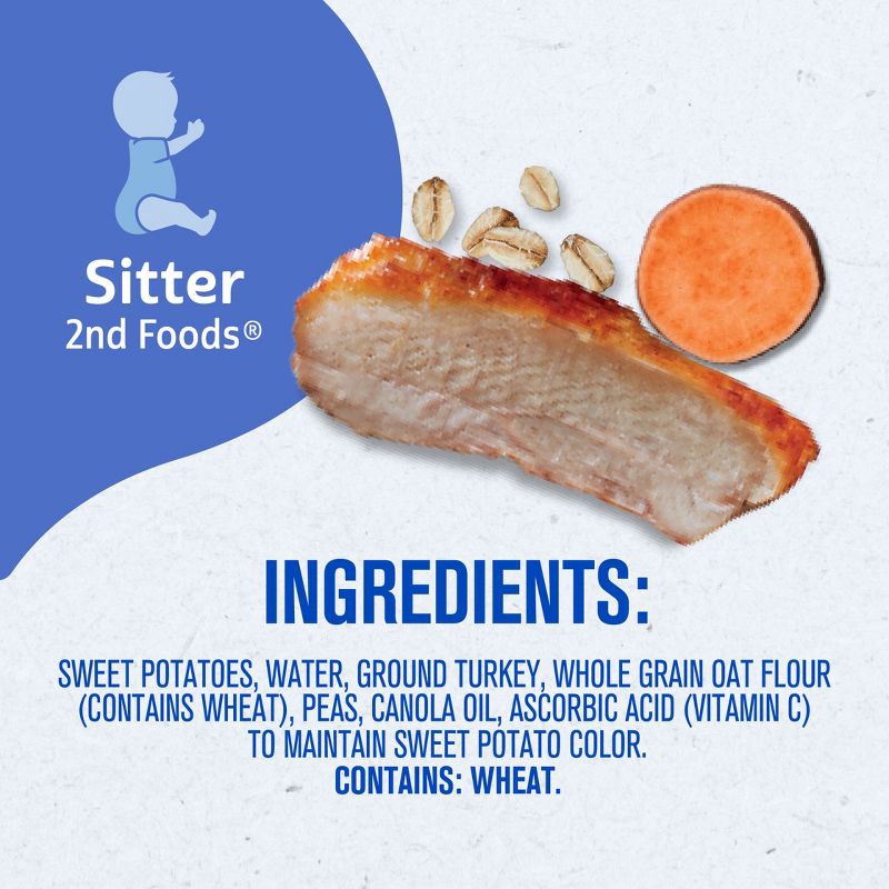 slide 9 of 10, Gerber Baby Food Stage 2 Sweet Potato & Turkey with Whole Grains Puree Tub - 2ct/4oz, 2 ct; 4 oz