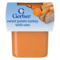 Gerber Baby Food Stage 2 Sweet Potato & Turkey with Whole Grains Puree Tub - 2ct/4oz