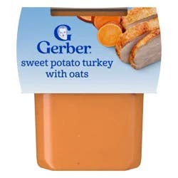 Gerber Baby Food Stage 2 Sweet Potato & Turkey with Whole Grains Puree Tub - 2ct/4oz