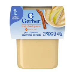 Gerber Pear Cinnamon Baby Oatmeal Cereal Tub – 4oz/2ct​