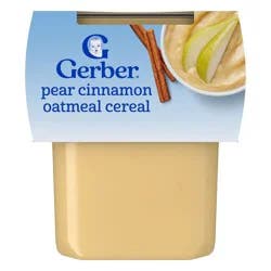 Gerber Non-GMO Pear Cinnamon Baby Oatmeal Cereal Tub – 4oz/2ct