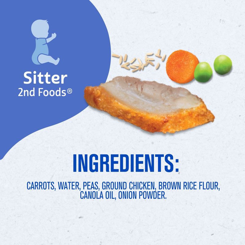 slide 7 of 8, Gerber Baby Food Stage 2 Vegetable Chicken Puree Tub - 4oz/2ct, 2 ct; 4 oz