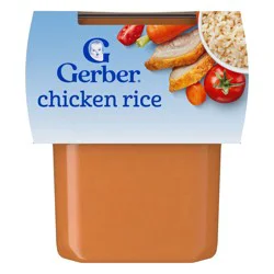 Gerber Baby Food Stage 2 Chicken & Rice Puree Tub - 2ct/4oz