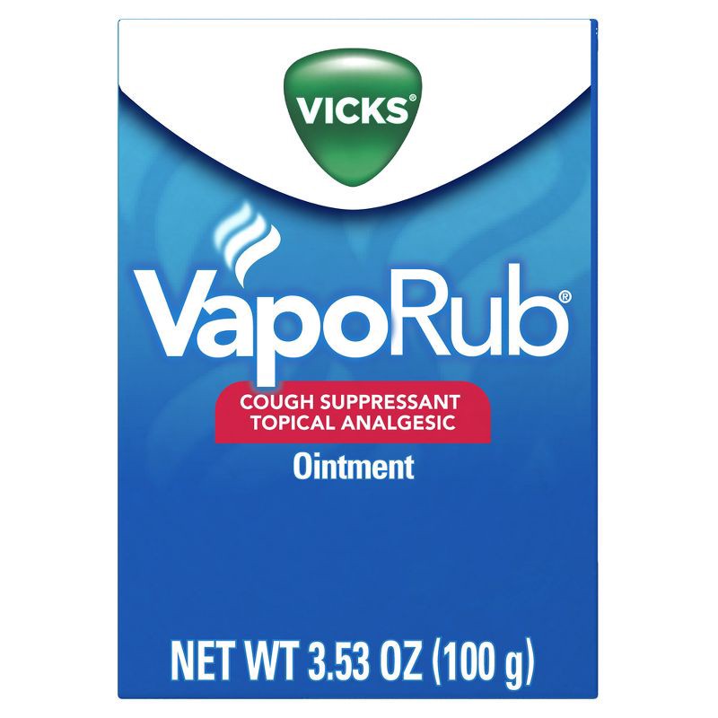 slide 2 of 8, Vicks VapoRub Cough Suppressant Topical Chest Rub & Analgesic Ointment - 3.53oz, 3.53 oz