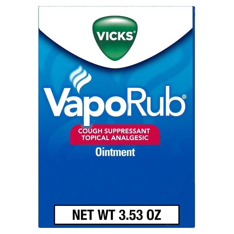 slide 1 of 11, Vicks VapoRub Cough Suppressant Topical Chest Rub & Analgesic Ointment - 3.53oz, 3.53 oz