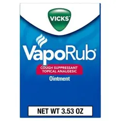 Vicks VapoRub Cough Suppressant Topical Chest Rub & Analgesic Ointment - 3.53oz