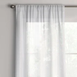 40"x63" Sheer Crinkle Window Curtain Panel White - Room Essentials™: Modern Polyester Rod Pocket, OEKO-TEX Certified