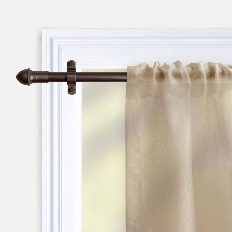 slide 2 of 3, 28"-48" Café Curtain Rod Bronze - Room Essentials™, 1 ct