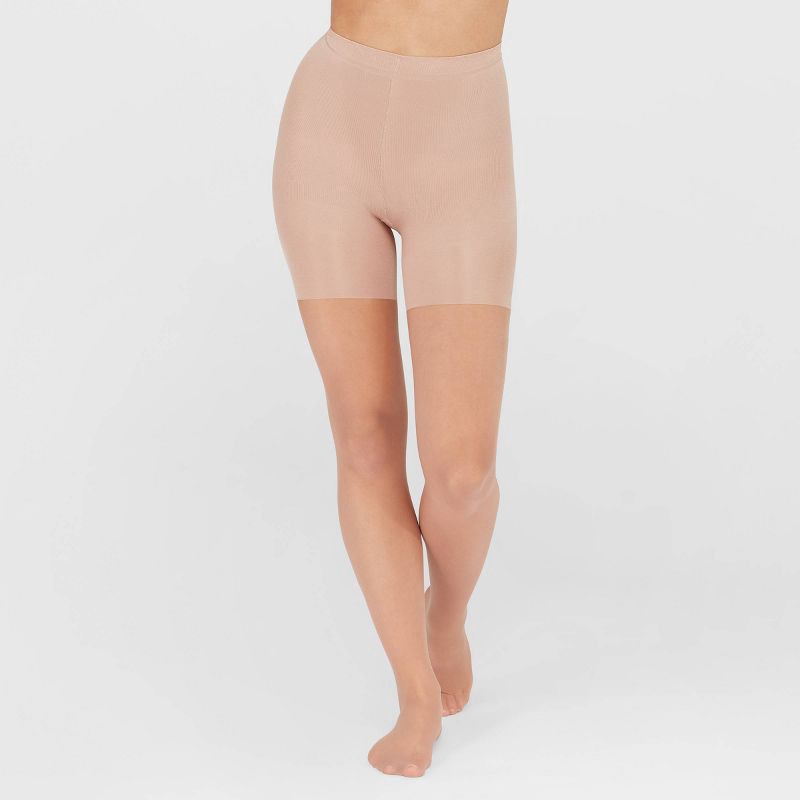 slide 1 of 2, ASSETS by SPANX Women's Perfect Pantyhose - Nude 2: High Waisted Sheer Hosiery, Tummy & Thigh Slimming, Control Top, 1 ct