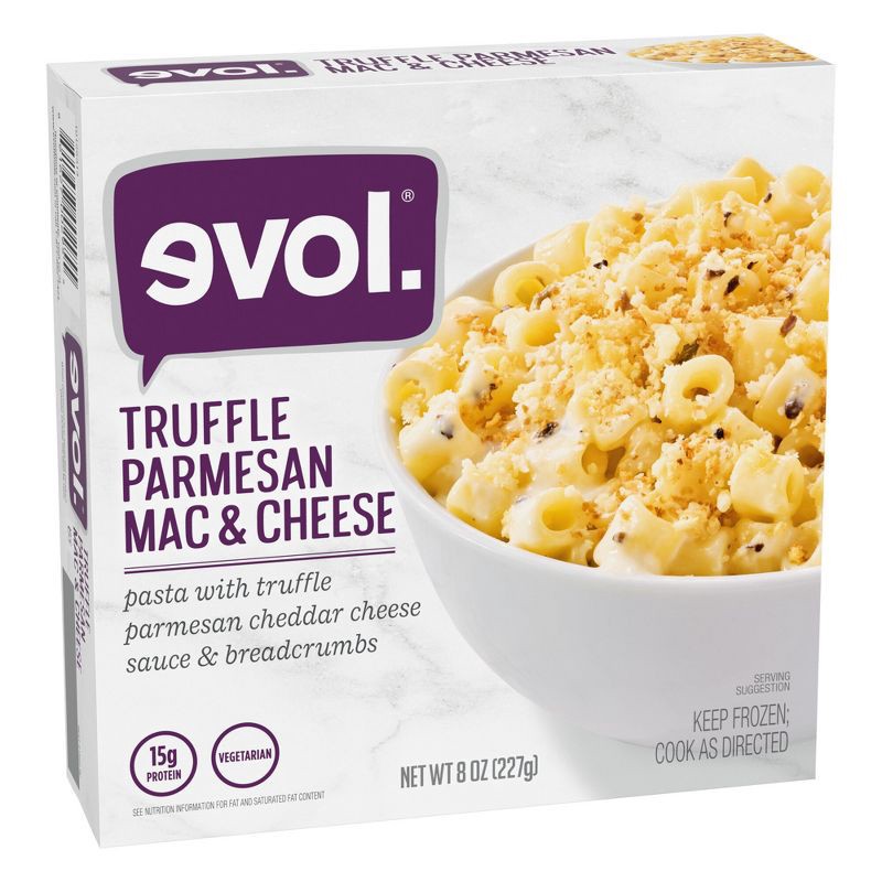 slide 2 of 6, Evol Frozen Truffle Parmesan Macaroni and Cheese Bowl - 8oz, 8 oz
