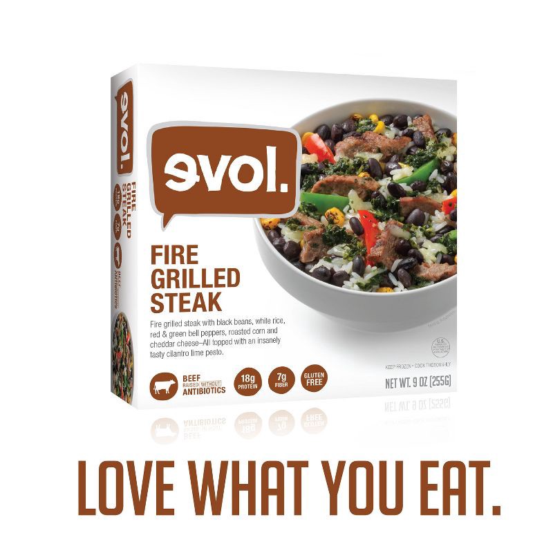 slide 4 of 5, Evol Gluten Free Frozen Fire Grilled Steak Bowl - 9oz, 9 oz