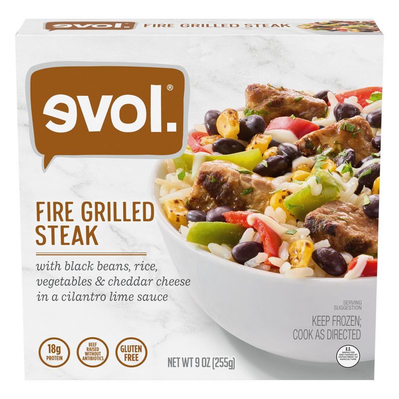 slide 1 of 5, Evol Gluten Free Frozen Fire Grilled Steak Bowl - 9oz, 9 oz