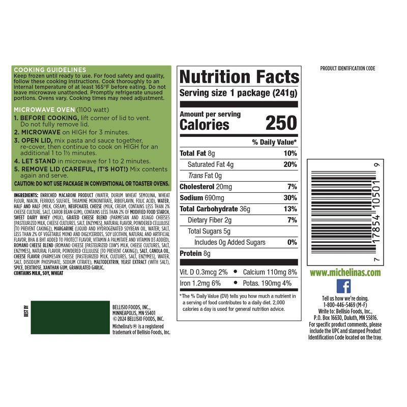 slide 2 of 4, Michelina's Frozen Frozen Fettuccine Alfredo - 8.5oz, 8.5 oz