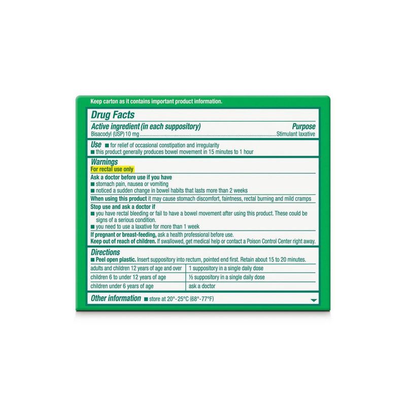 slide 2 of 10, Dulcolax Gentle and Predictable Fast Relief Laxative Suppositories - 8ct, 8 ct