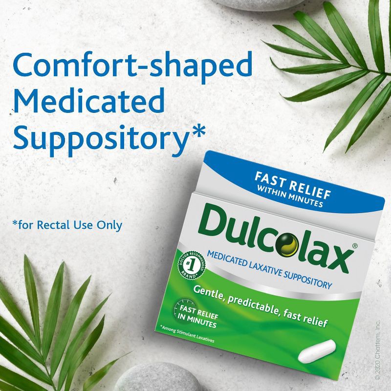 slide 4 of 7, Dulcolax Gentle and Predictable Fast Relief Laxative Suppositories - 8ct, 8 ct