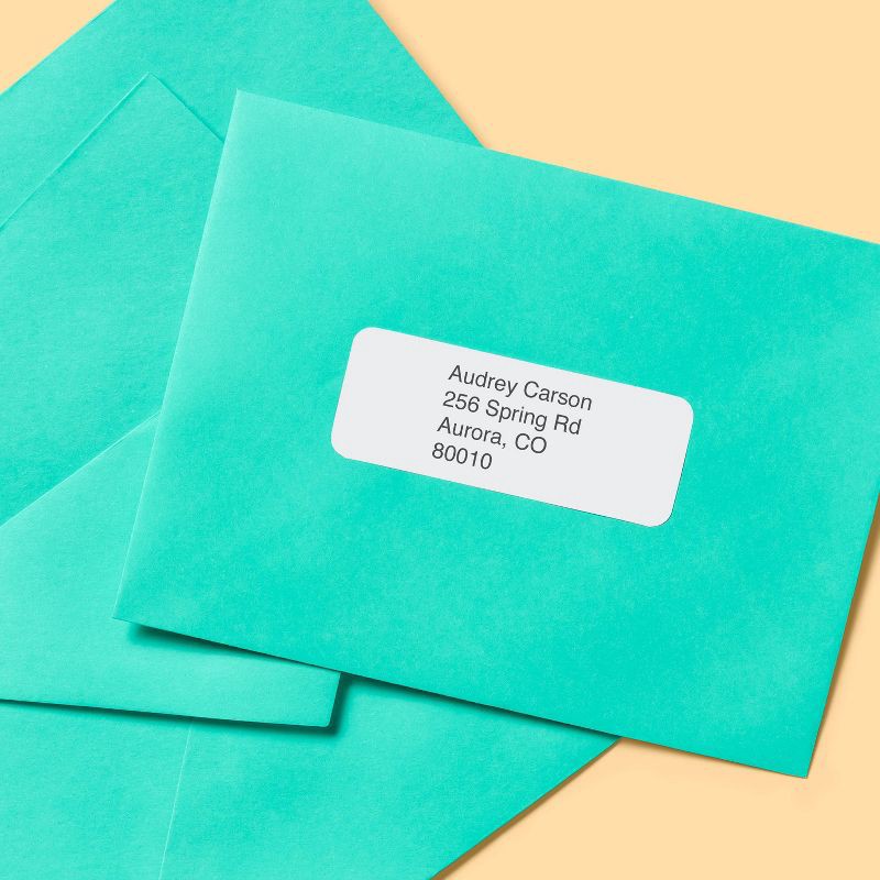 slide 2 of 5, 360ct Address Labels 1"x2 5/8" White - up&up™: Label Stock Paper, Mailing Template, Printer Format, 360 Pack, 360 ct, 360 ct