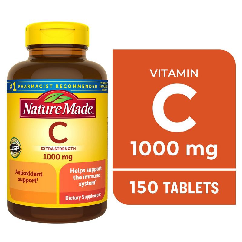 slide 9 of 10, Nature Made Vitamin C 1000mg Immune Support Supplement Tablets - 150ct, 1000mg, 150 ct