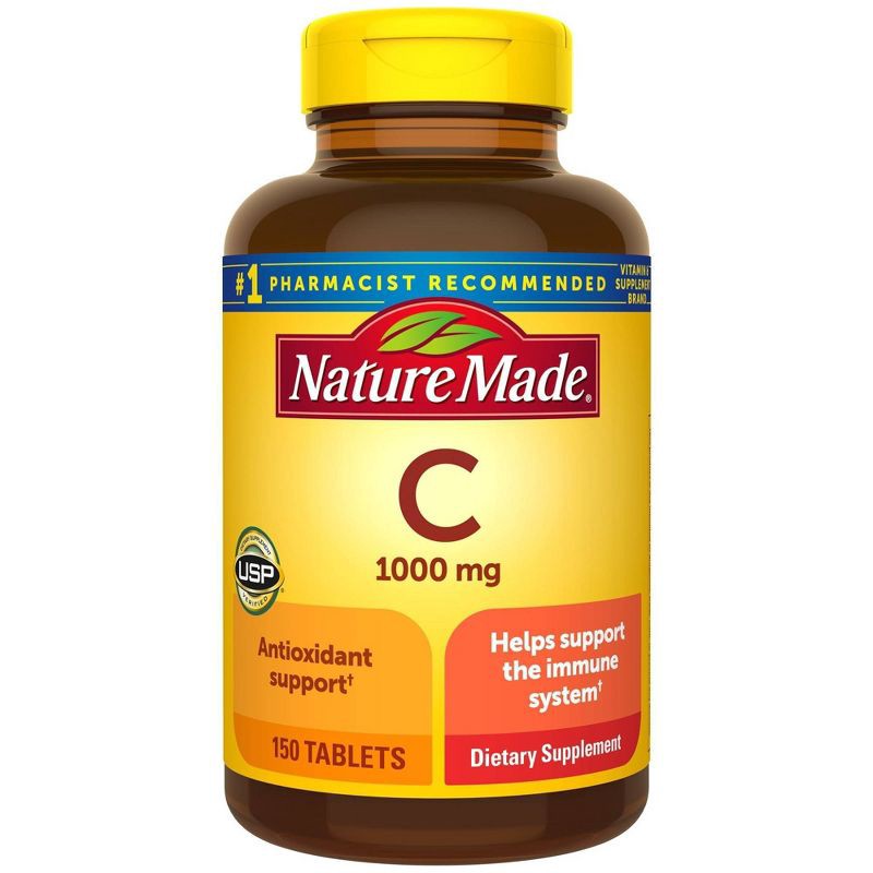 slide 1 of 9, Nature Made Vitamin C 1000mg Immune Support Supplement Tablets - 150ct, 1000mg, 150 ct