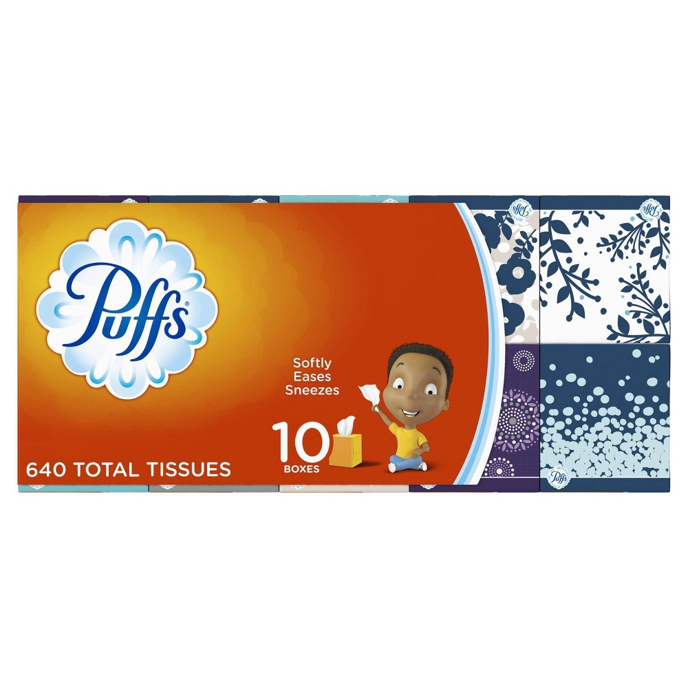 slide 2 of 10, Puffs Facial Tissue, 10 ct