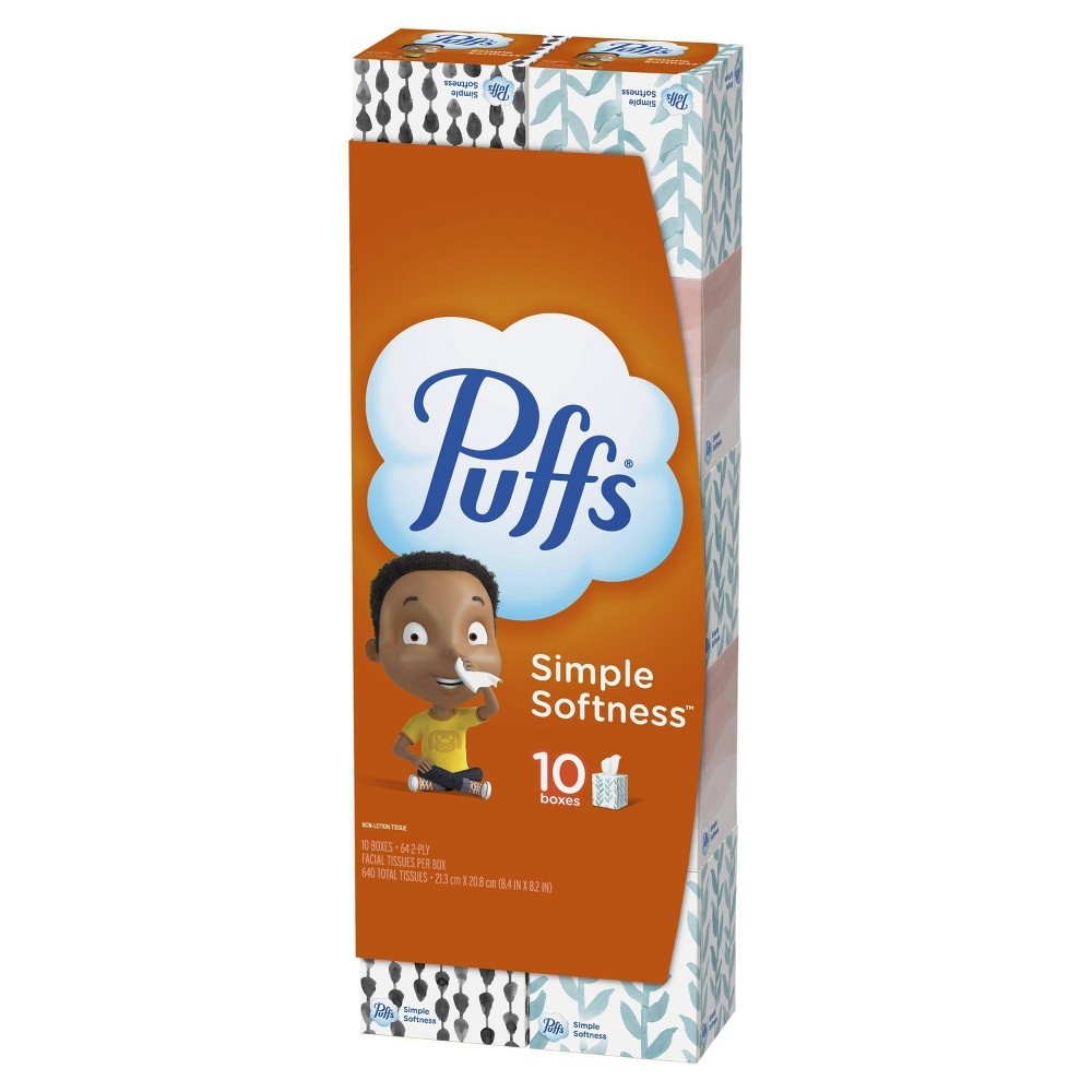 slide 3 of 10, Puffs Facial Tissue, 10 ct