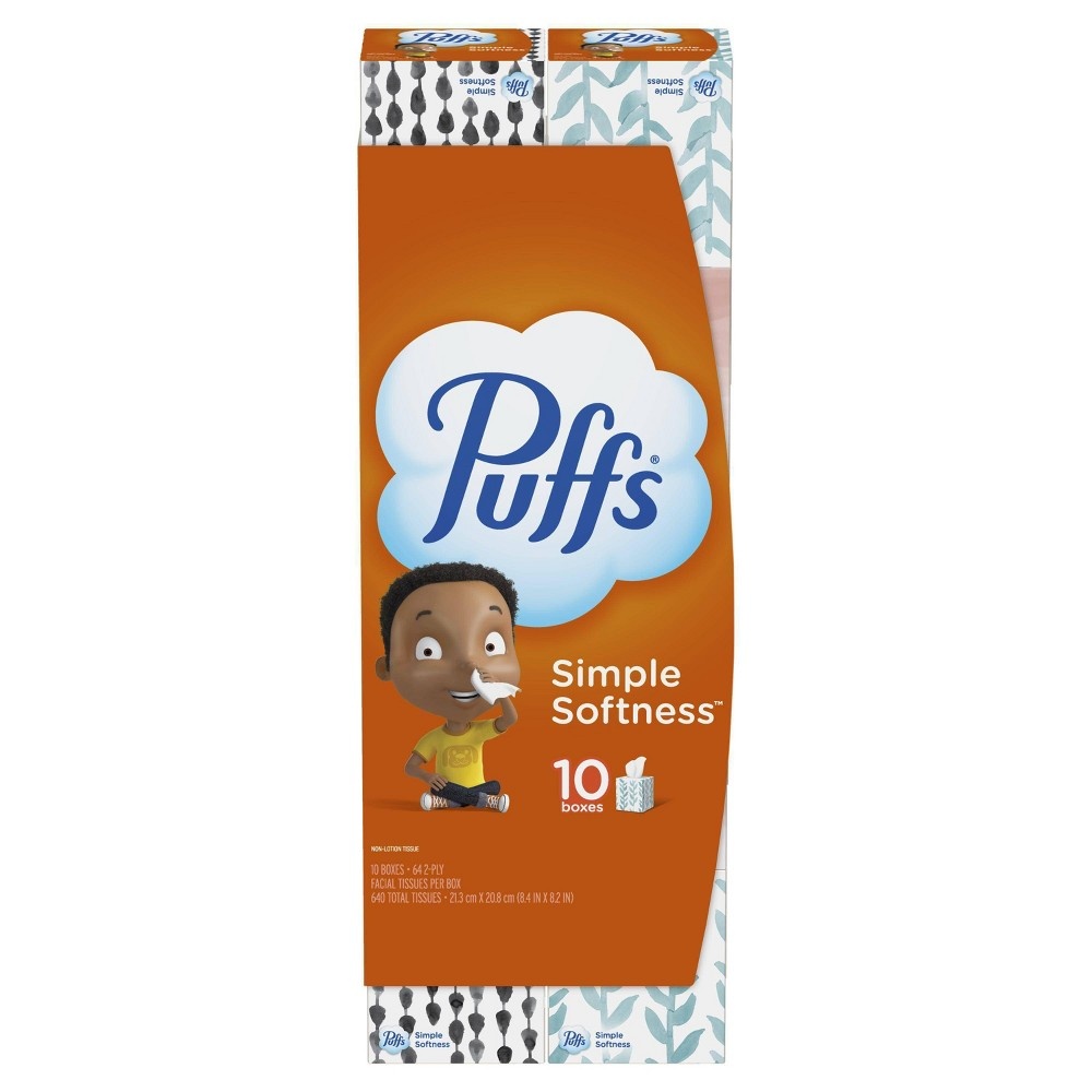 slide 5 of 10, Puffs Facial Tissue, 10 ct