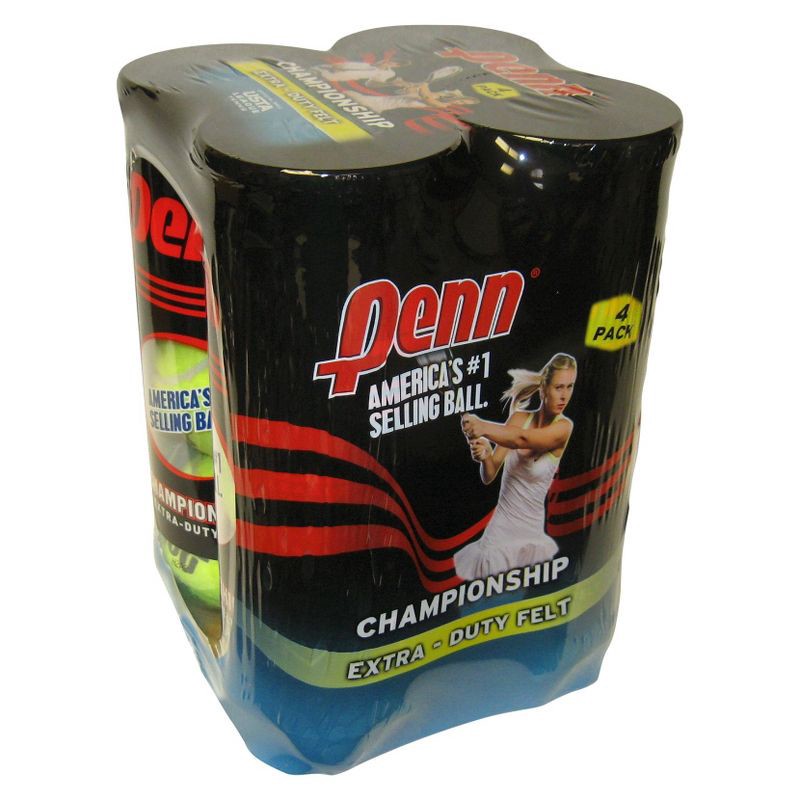 slide 1 of 5, Penn Championship Extra Duty Tennis Balls - 4pk, 4 ct