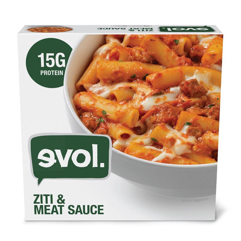 slide 1 of 3, Evol Frozen Ziti & Meat Sauce Pasta Bowl - 9oz, 9 oz