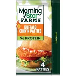 MorningStar Farms Frozen Plant Based Chik'n Patties Buffalo - 10oz/4ct
