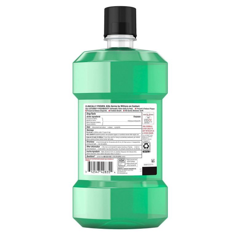 Listerine Antiseptic Mouthwash For Bad Breath Freshburst - 1l : Target