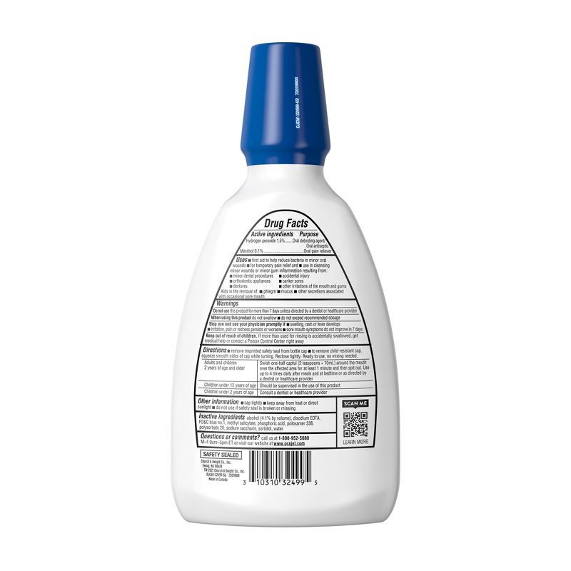 slide 2 of 8, Orajel Mouth Sores Antiseptic Rinse - 16 fl oz, 16 fl oz