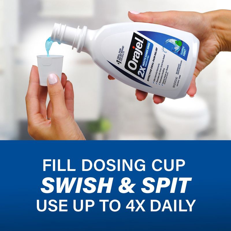 slide 8 of 10, Orajel Mouth Sores Antiseptic Rinse - 16oz, 16 oz