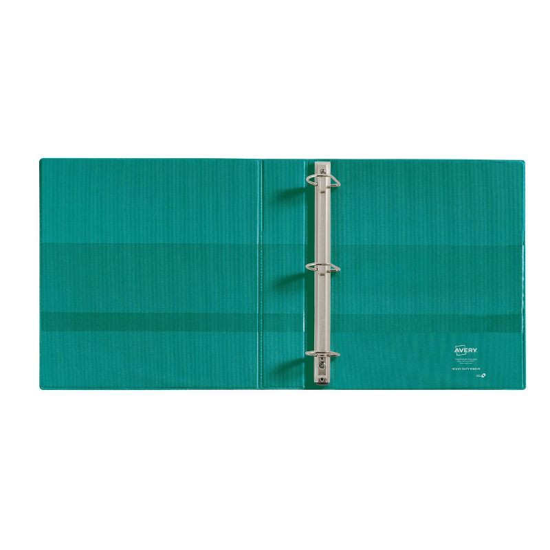 slide 2 of 4, 1.5" Ring Binder Clear Cover Heavy Duty Green - Avery, 1 ct