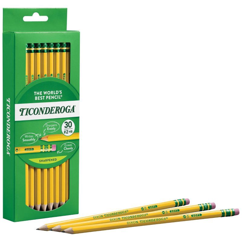 slide 4 of 6, Ticonderoga 30ct Pencil Yellow, 30 ct