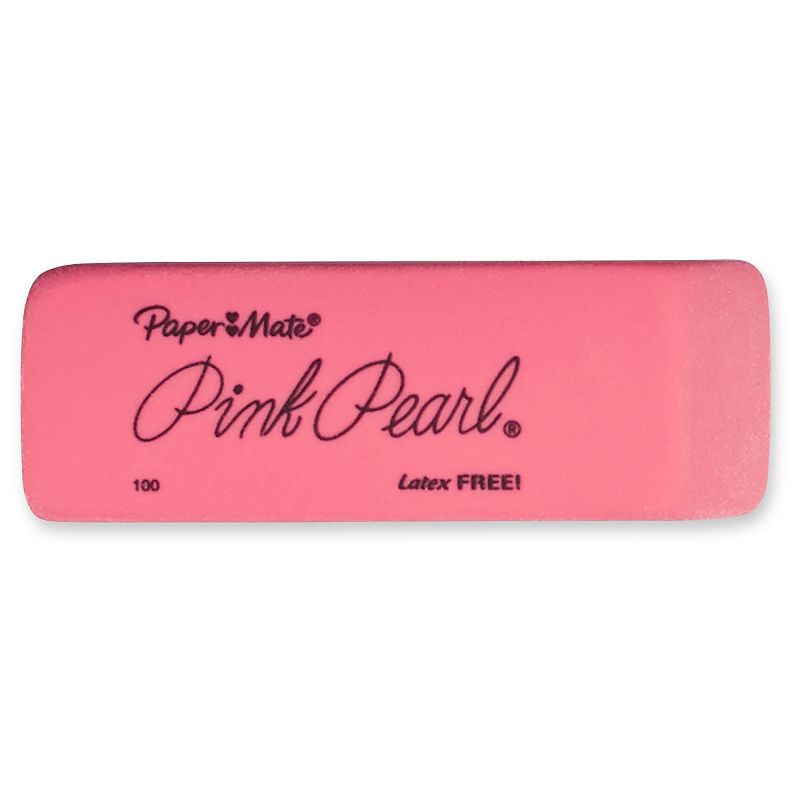 slide 2 of 7, Paper Mate 3pk Pencil Erasers Pink Pearl, 3 ct