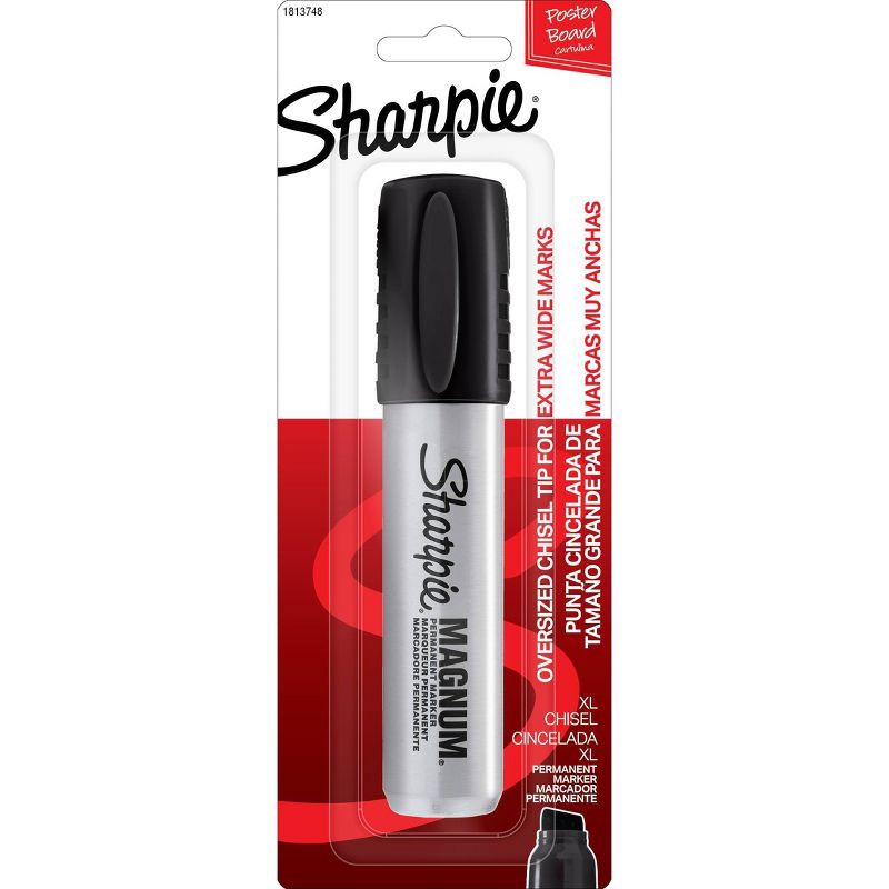 slide 1 of 5, Sharpie Permanent Marker Chisel Tip Black, 1 ct