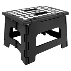 Kikkerland Assorted Step Stool Assort: Multicolor Plastic Folding Step Stool for Adults, Foldable, 300 lb Capacity, No Assembly