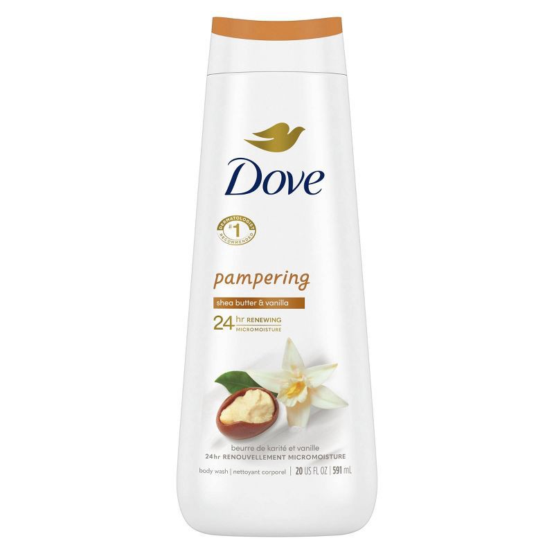 slide 2 of 9, Dove Beauty Dove Pampering Body Wash - Shea Butter & Vanilla - 20 fl oz, 20 fl oz