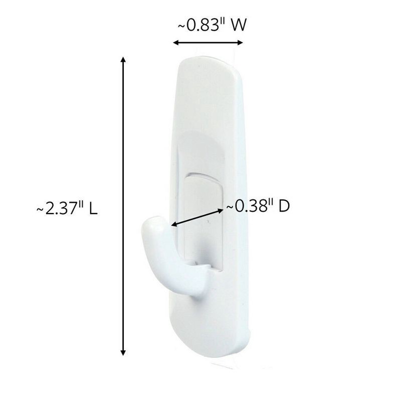 slide 3 of 11, Command 6 Hooks 12 Strips Small Sized UtilityDecorative Hooks Value Pack White: Adhesive Wall Hooks, 1 lb Capacity, 1 lb