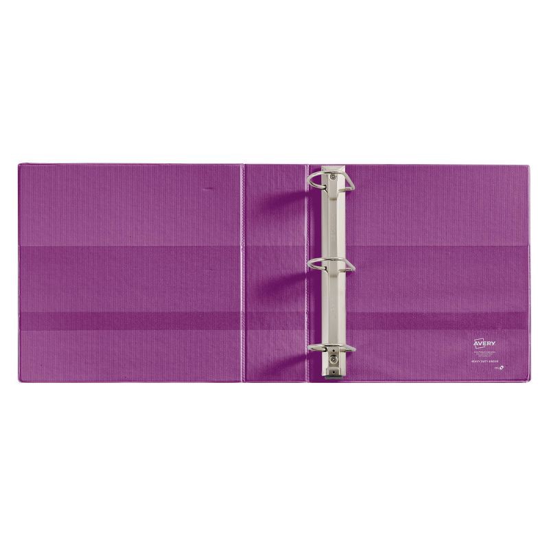 slide 3 of 4, Avery 3" One Touch EZD Rings 670 Sheet Capacity Heavy Duty View Binder - Orchid: Polypropylene, 4 Pockets, D Rings, 670 sheets