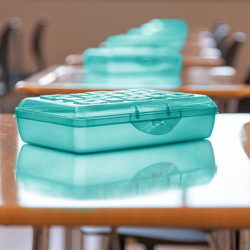 slide 3 of 7, Sterilite Pencil Box - Teal, 1 ct