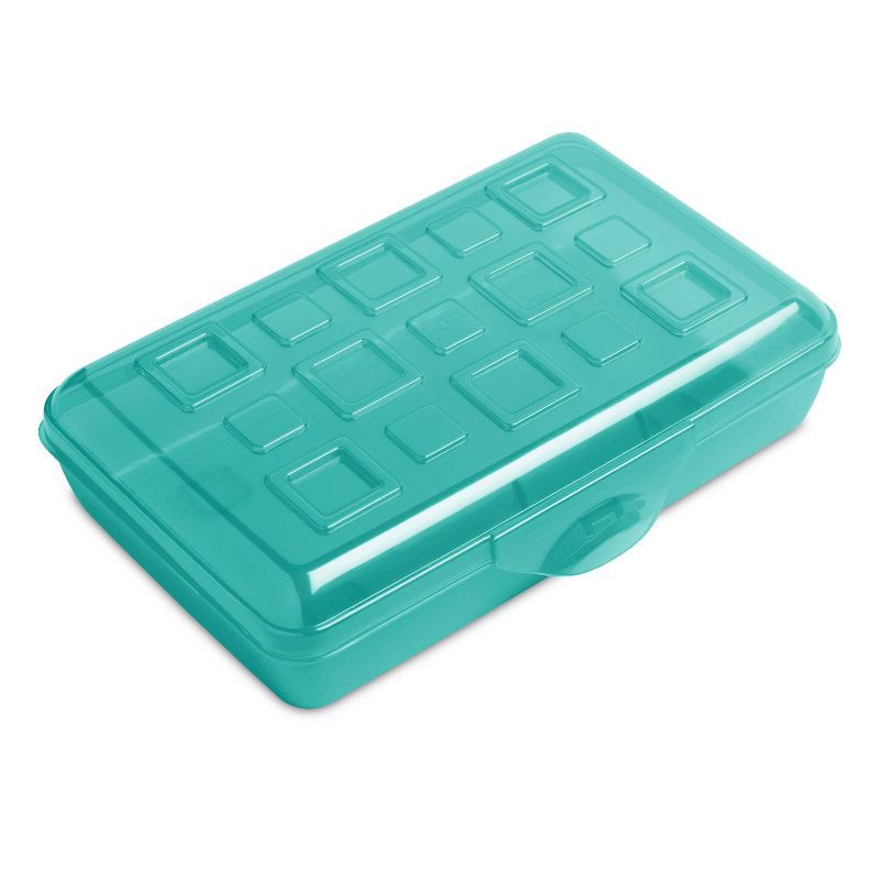 slide 1 of 7, Sterilite Pencil Box - Teal, 1 ct