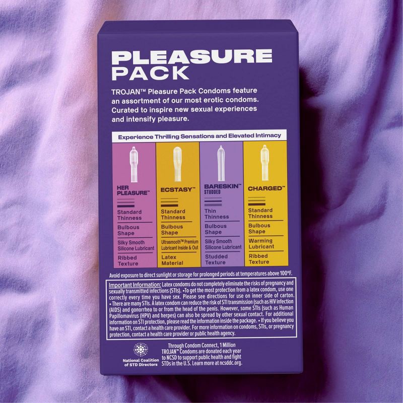slide 10 of 10, Trojan Pleasure Pack Assorted Lubricated Condoms - 36ct, 36 ct