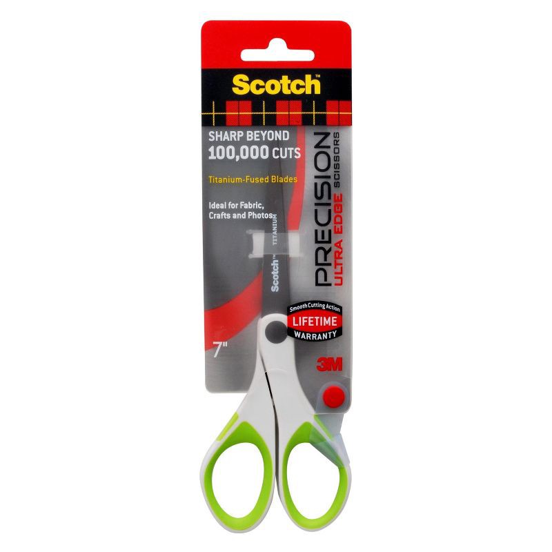 slide 2 of 3, Scotch 7" Precision Ultra Edge Scissors Titanium-Fused (Color May Vary), 1 ct